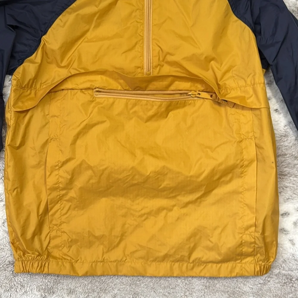 The Children’s Place navy gold hoodie jacket boys small waterproof windbreaker